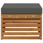 Outdoor Footstool Solid Acacia Wood Natural 59 x 59 x 37 cm