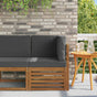 Outdoor Corner Sofa Solid Acacia Wood Natural 63 x 63 x 73 cm