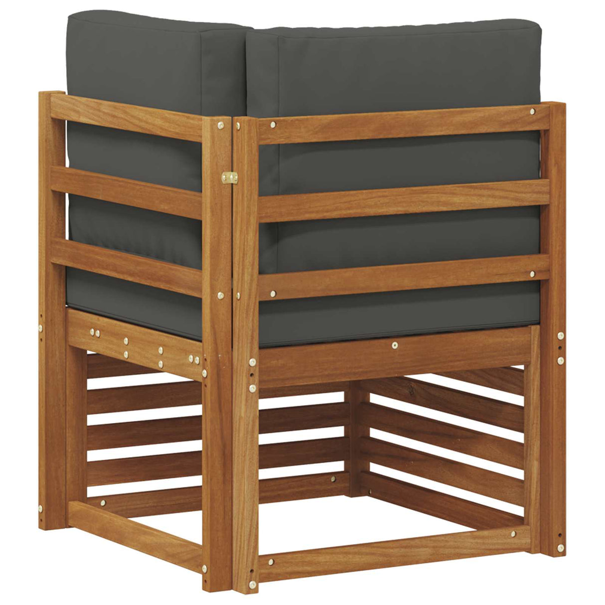 Outdoor Corner Sofa Solid Acacia Wood Natural