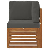 Outdoor Corner Sofa Solid Acacia Wood Natural