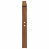 Armrests 2 pcs Brown 60 x 6 x 61 cm Engineered Wood - Rear View