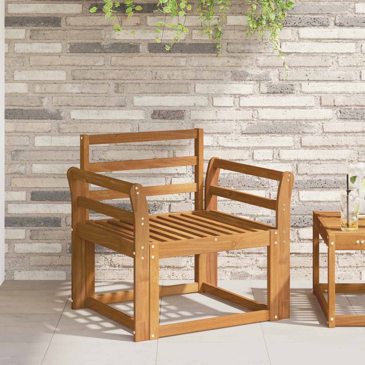 Armrest 2 pcs Natural 58.5 x 8 x 60 cm Solid Acacia Wood