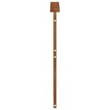 Armrests 2 pcs Brown 59 x 6 x 61 cm Engineered Wood - Rear View