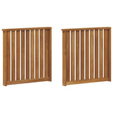 Armrests 2 pcs Brown 60 x 6 x 61 cm Engineered Wood - Front View