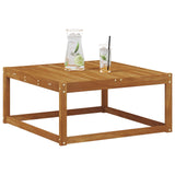 Outdoor Table Natural 79 x 79 x 37 cm - Side View