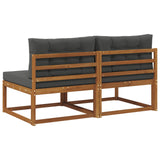Outdoor Middle Sofa with Cushion 2 Piece Natural - 45-Degree Angle