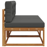 Outdoor Middle Sofa with Cushion 2 Piece Natural