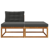 Sectional Sofa Units with Cushion 2 Piece Natural - Side View