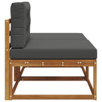 Sectional Sofa Units 2 pcs 2-Seater Solid Acacia Wood