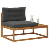Outdoor End sofa with Cushion Natural 115 x 83 x 73 cm - Side View
