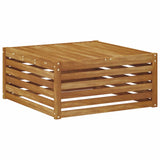 Outdoor Table Solid Acacia Wood Natural 79 x 79 x 37 cm - Rear View