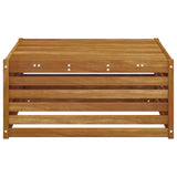 Outdoor Table Solid Acacia Wood Natural 79 x 79 x 37 cm - 45-Degree Angle