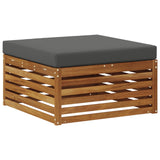 Outdoor Footstool Solid Acacia Wood Natural - 45-Degree Angle