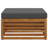 Outdoor Footstool Solid Acacia Wood Natural