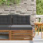 Outdoor Middle sofa Solid Acacia Wood Natural and anthracite