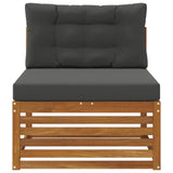 Outdoor Middle sofa Solid Acacia Wood Natural
