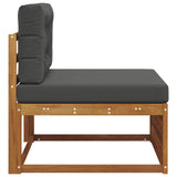 Outdoor Middle sofa Solid Acacia Wood Natural