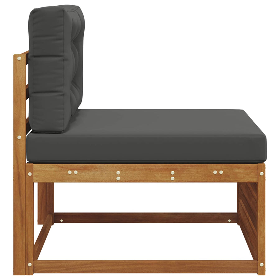 Outdoor Middle sofa Solid Acacia Wood Natural and anthracite