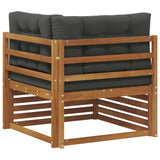 Outdoor Corner sofa Solid Acacia Wood Natural