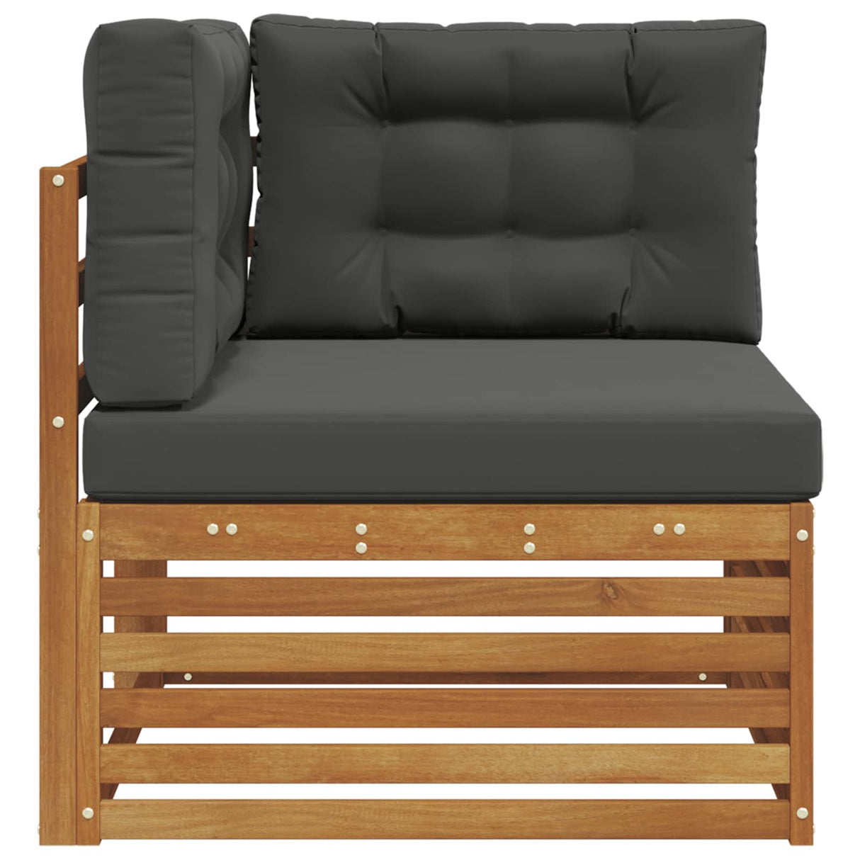 Outdoor Corner sofa Solid Acacia Wood Natural