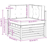 Outdoor Corner sofa Solid Acacia Wood Natural - Extra Image