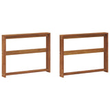 Armrest 2 pcs Natural 78 x 10 x 61 cm Solid Acacia Wood