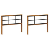 Armrest 2 pcs Natural 78.5 x 6 x 61 cm Solid Acacia Wood
