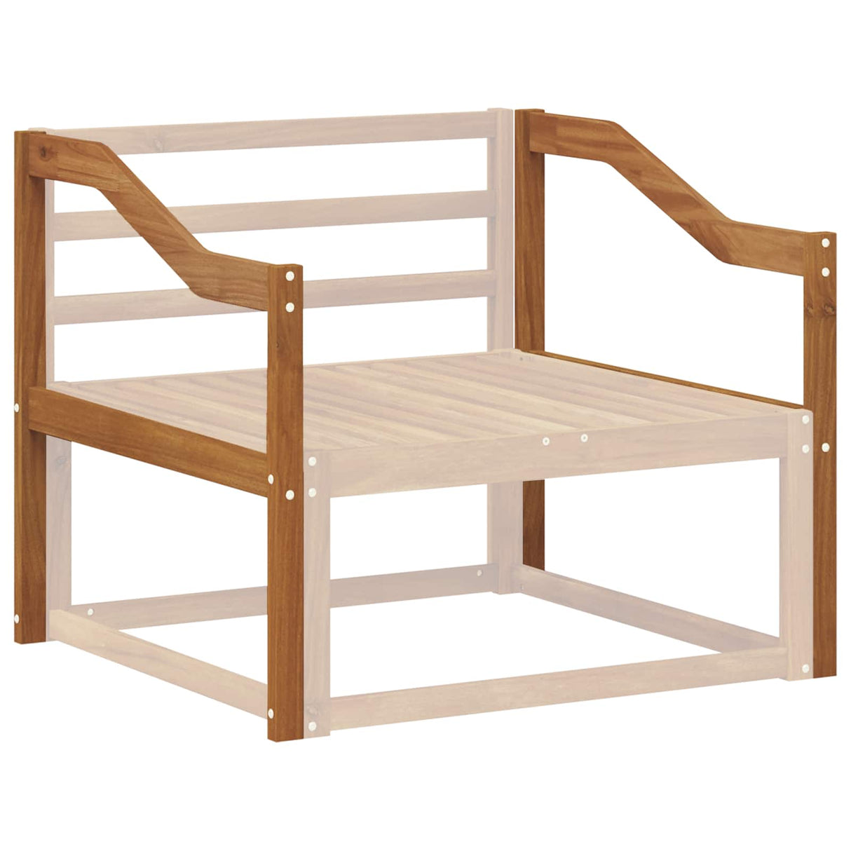 Armrest 2 pcs Natural 79 x 4 x 73 cm Solid Acacia Wood