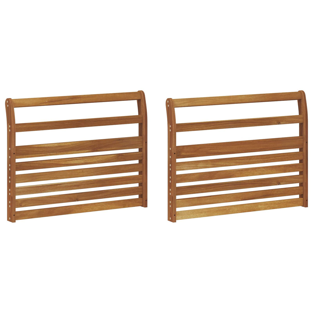 Armrest 2 pcs Natural 78.5 x 8 x 60 cm Solid Acacia Wood