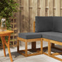 Stool Bench Solid Acacia Wood Natural and Anthracite