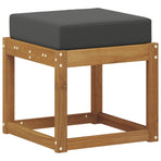 Stool Bench Solid Acacia Wood Natural and Anthracite