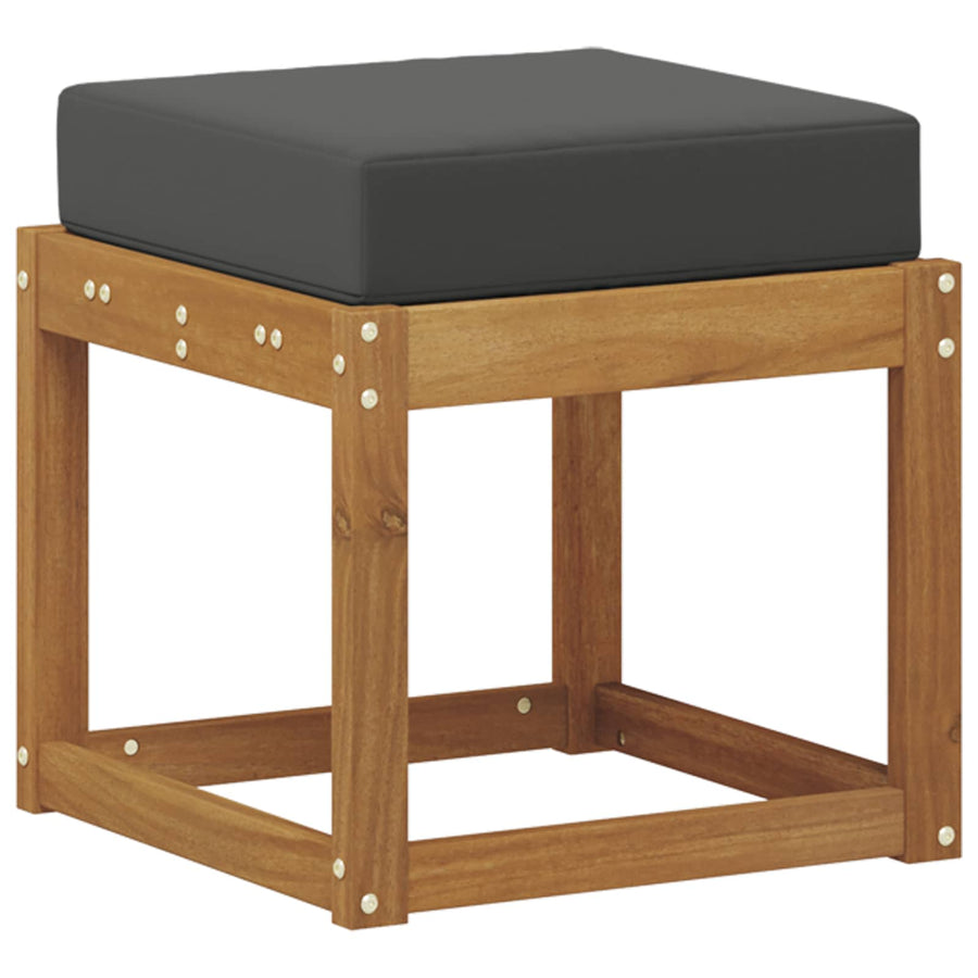 Stool Bench Solid Acacia Wood Natural and Anthracite