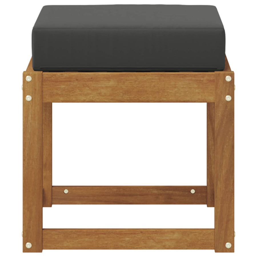 Stool Bench Solid Acacia Wood Natural and Anthracite