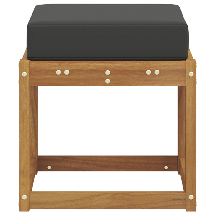 Stool Bench Solid Acacia Wood Natural and Anthracite