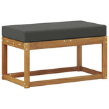 Outdoor Stool Bench Solid Acacia Wood Natural - 45-Degree Angle