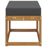 Outdoor Stool Bench Solid Acacia Wood Natural - Top-Down View