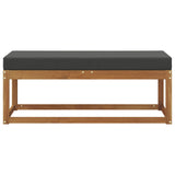 Outdoor Stoolbench Natural and Anthracite 115 x 43 x 45 cm
