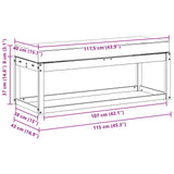 Outdoor Stoolbench Natural and Anthracite 115 x 43 x 45 cm - Extra Image