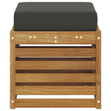 Stoolbench 2 Piece Natural and Anthracite Solid Acacia Wood