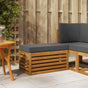Outdoor Stool Bench Solid Acacia Wood Natural and Anthracite