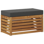 Outdoor Stool Bench Solid Acacia Wood Natural and Anthracite