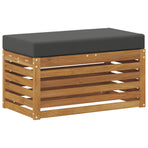 Outdoor Stool Bench Solid Acacia Wood Natural and Anthracite