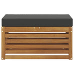 Outdoor Stool Bench Solid Acacia Wood Natural and Anthracite