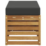 Outdoor Stool Bench Solid Acacia Wood Natural and Anthracite