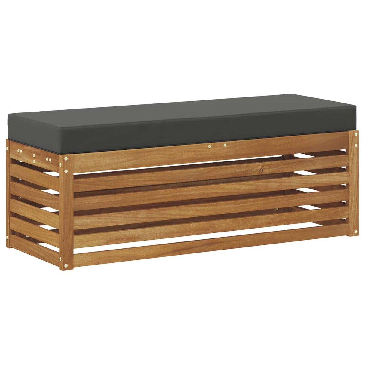 Stool Bench Natural and Anthracite 115 x 43 x 37 cm
