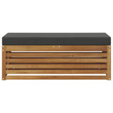 Stool Bench Natural and Anthracite 115 x 43 x 37 cm - Side View