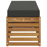 Stool Bench Natural and Anthracite 115 x 43 x 37 cm