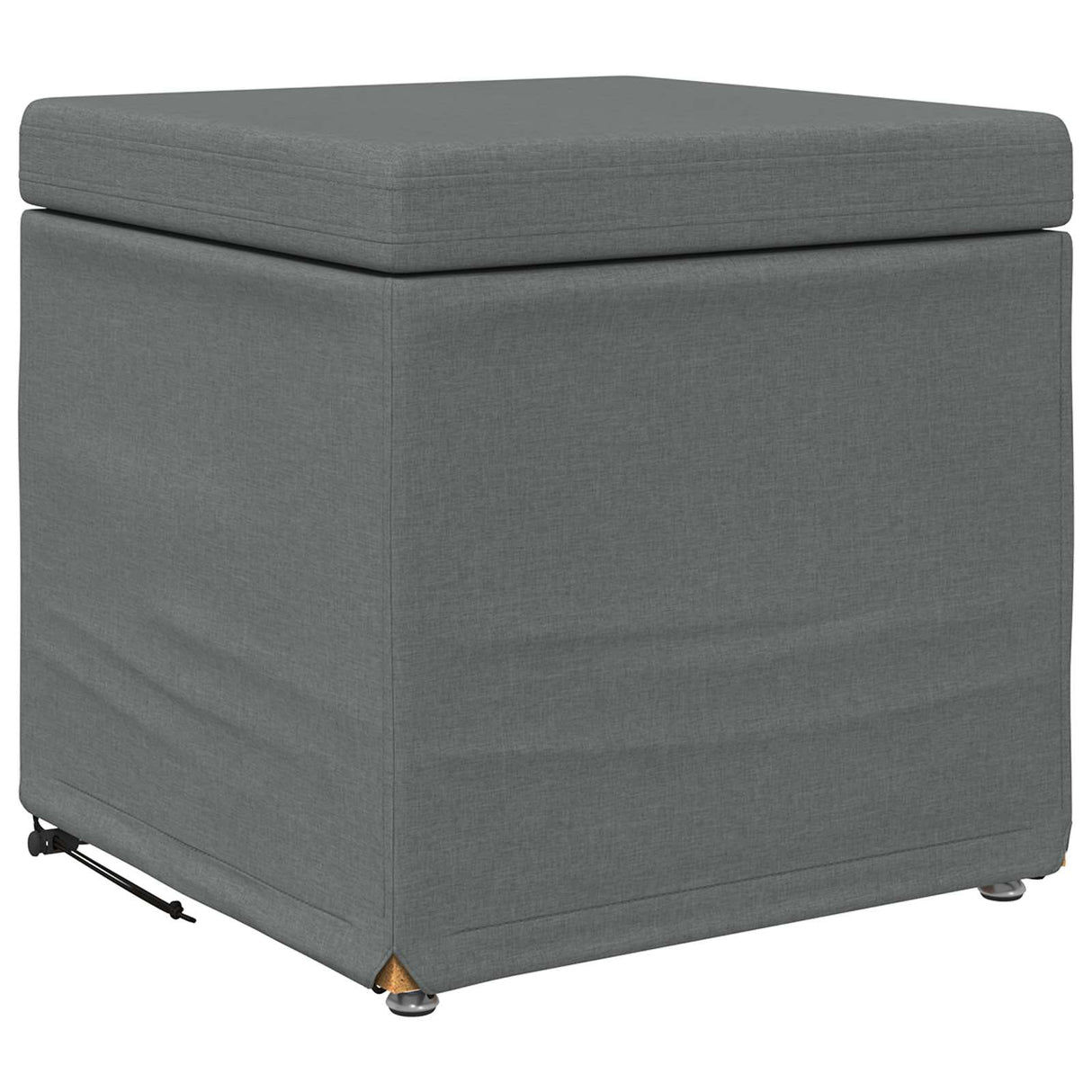 Stool Dark Grey 41 x 41 x 40 cm Fabric and Engineered Wood