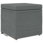 Stool Dark Grey 41 x 41 x 40 cm Fabric and Engineered Wood