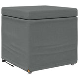 Stool Dark Grey 41 x 41 x 40 cm Fabric and Engineered Wood